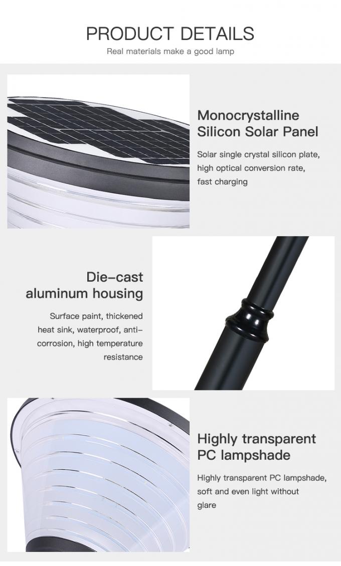 CER rohs im Freien wasserdichte geführte Solargartenlampe modernen dekorativen Haupthauses